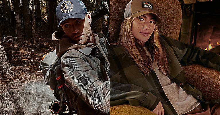 A couple wearing Marmot fall apparel outdoors.